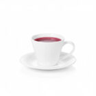 Cup 180 ml and saucer for tea set 2 pieces white porcelain WL 993004/2C